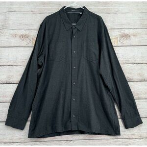 Toad&Co 100% Organic Cotton‎ Button Down Shirt Men's Size XXL Gray Long Sleeve